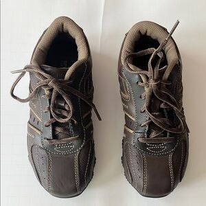 Sperry Kids Clipper LC Brown Leather Sneakers Size 12M